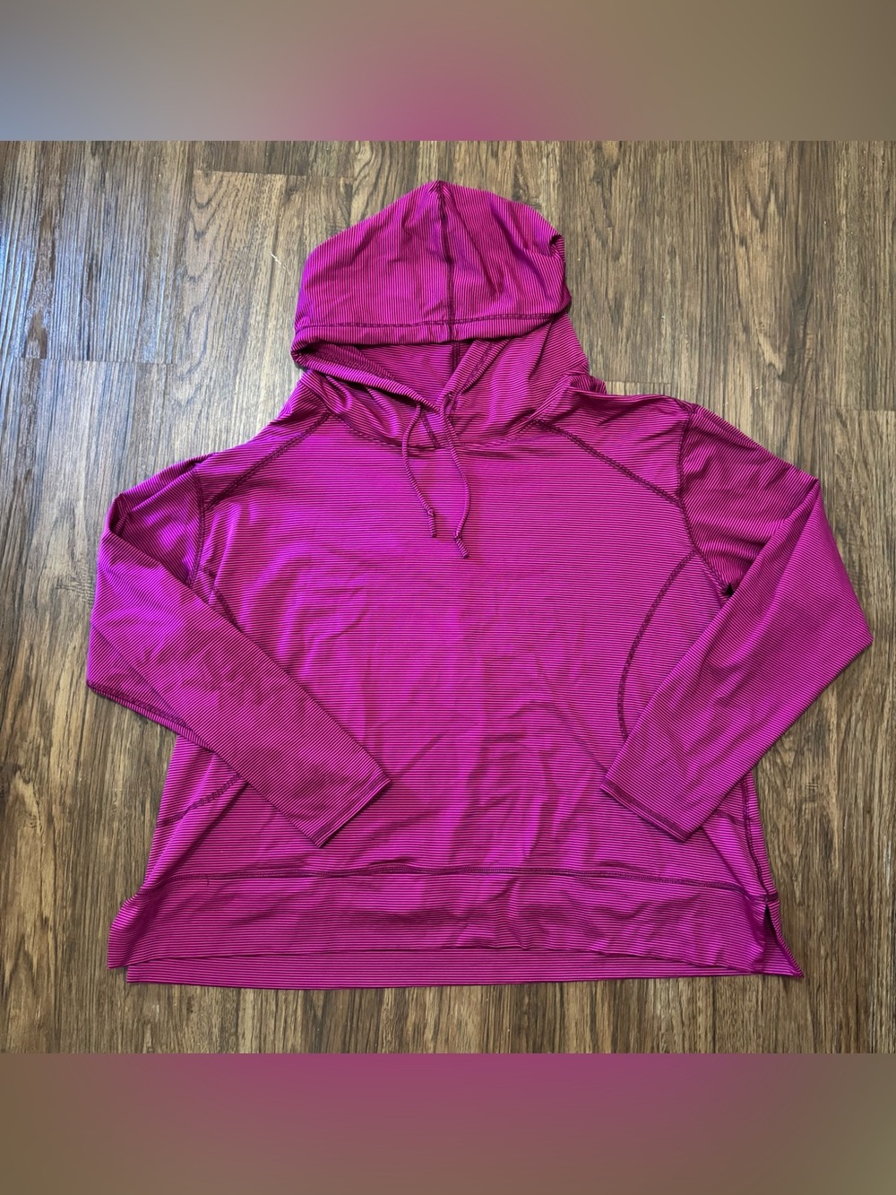 MTA Sport 2XL Purple Micro Stripe Athletic Performance Hoodie